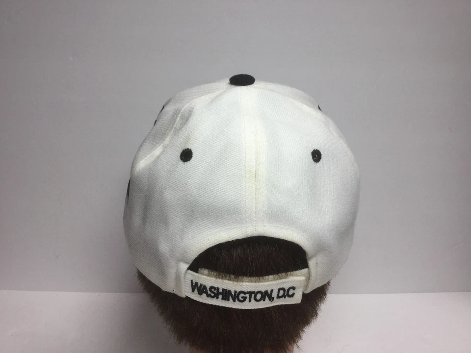 Gorra de béisbol City Hunter WASHINGTON DC blanca con tirantes Hiphop StreetWear Foto 3 de 4