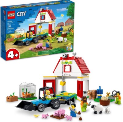 LEGO City Barn Farm Animals 60346 Building Set Tractor