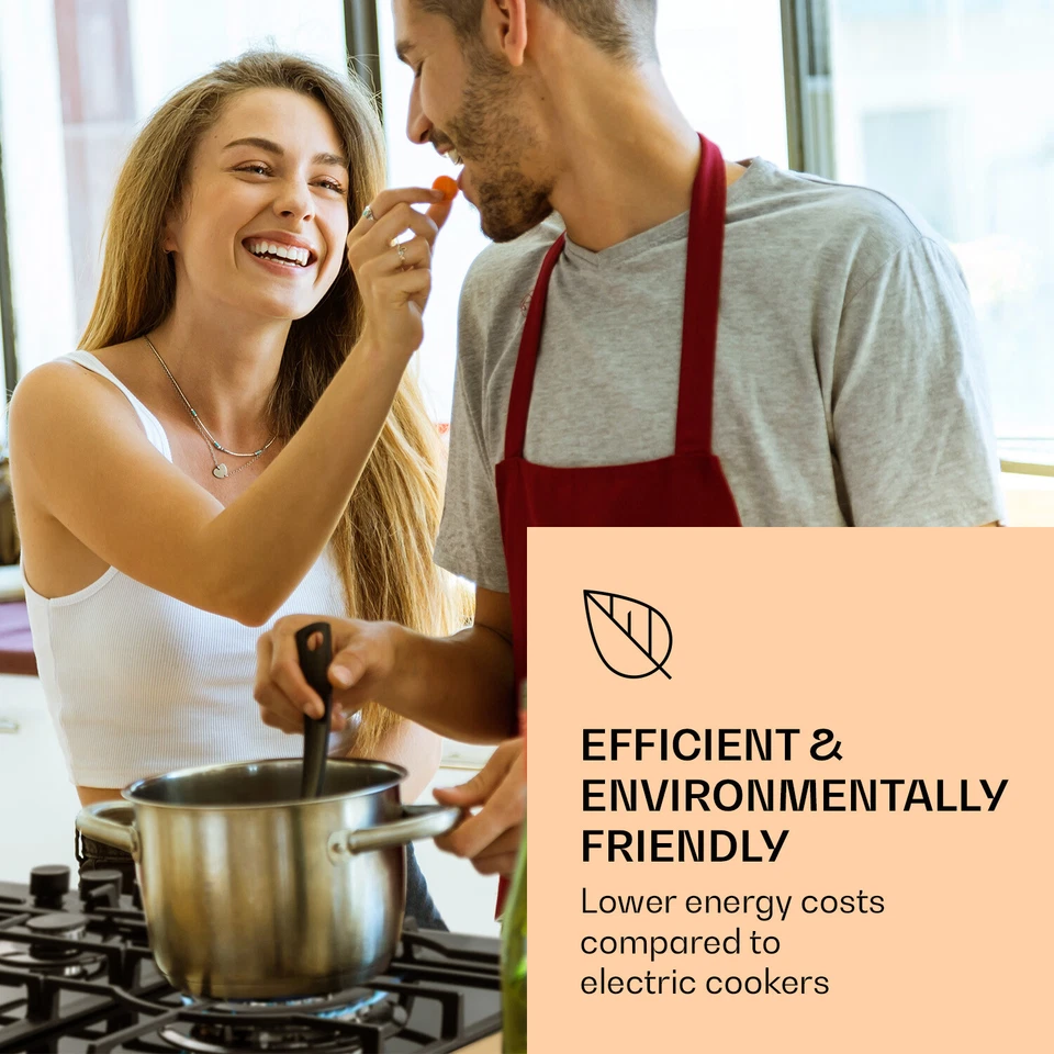 Gas Hob 90 cm 5 Burner Ring Black Glass Ceramic Gas Cooker Hob Gas Burner Hob - Image 2 of 4