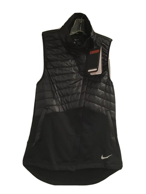 black nike running vest