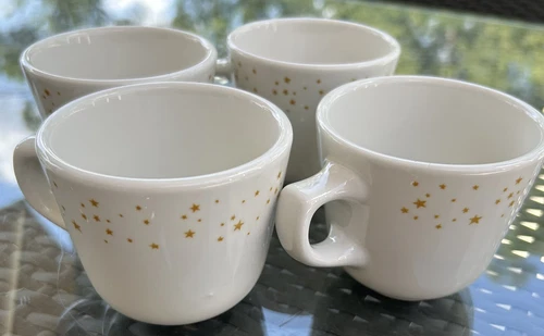 Homer Laughlin Atomic Glaze Star Burst China Mugs Restaurant Wear Lot Of 4 MCM