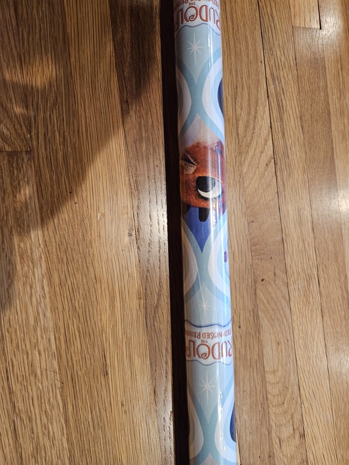 Wrapping Paper Christmas Rudolph the RedNosed Reindeer Blue 50 sq