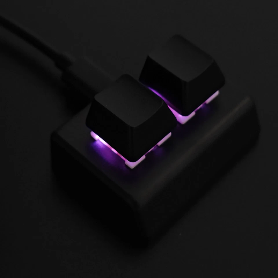 2 Keys Mini USB Gaming Keypad Mechanical Custom Copy&Paste Keypad LED Backlight - Image 3 of 4