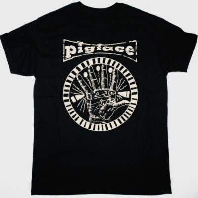 Vtg Pigface Band Gift For Fans Heavy Cotton Black Full Size Unisex