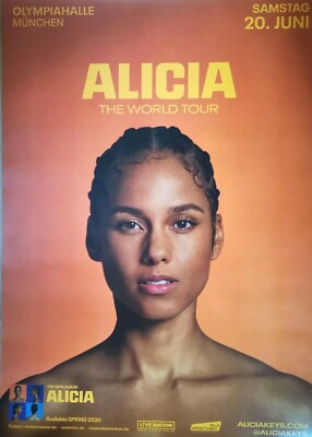 ALICIA KEYS 2020 MÜNCHEN - orig. Concert Poster --Konzert Plakat - DIN A1
