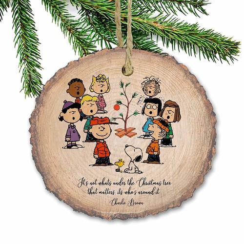 1pcs Christmas Tree Wooden Snoopy Ornaments Xmas Pendants Hanging Kids Gifts - Picture 3 of 3