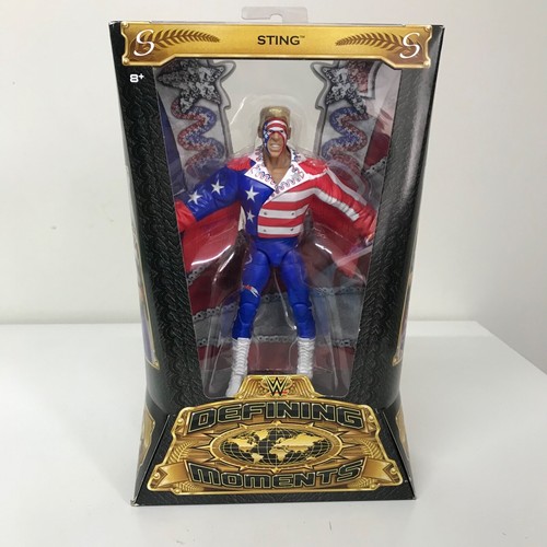 Mattel WWE Defining Moments Sting Figur - 2015 WCW USA Attire - Neu in OVP