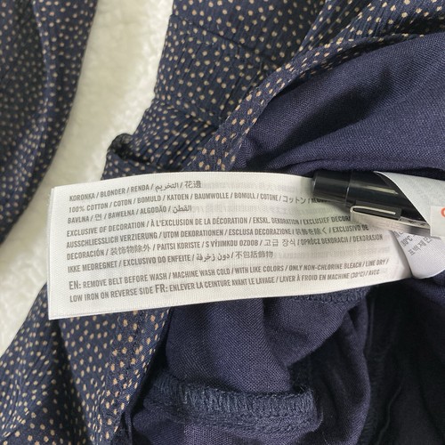 Mini abito donna Abercrombie & Fitch avvolgente in cotone navy nuovo con etichette, taglia M - Foto 5 di 9