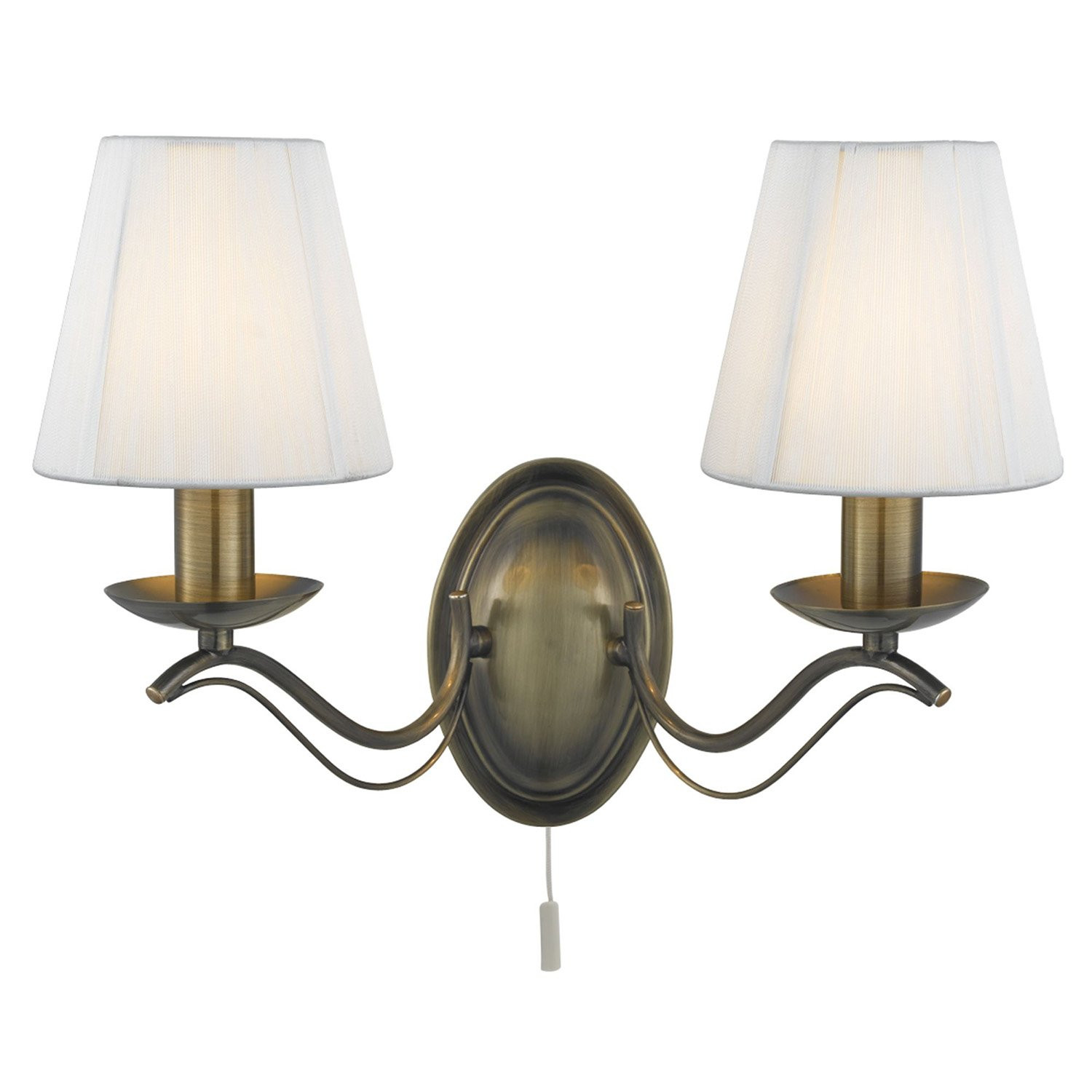 Andretti Wall Light Ottone Anticato - Applique 2 Luci Stile Retrò