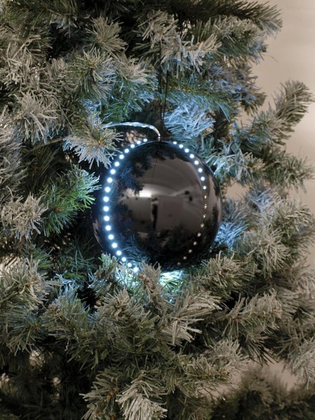 INNA-Glas KüNstlicher Weihnachtsbaum Kugel Luvelia, GläNzend Schwarz, 5 StüCk-image