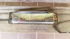 1894 FR Hotz Atta Boy Harmonica Key of G Germany Pre-war Musical Instrument Folk