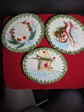 Set Of Three Zanolli Hand Painted Trivet, Made In Italy