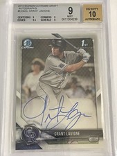 🔥2018 Bowman Chrome Draft Grant Lavigne ROOKIE RC AUTO #CDAGL BGS 9 MINT