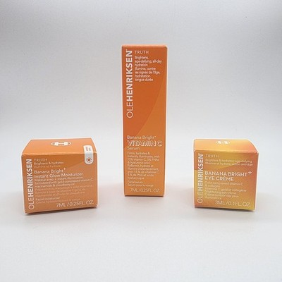 OLE HENRIKSEN Truth Banana Bright Trio Serum Instant Glow Moisturizer Eye Cream