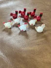 VTG Farm Animals 5 Red Roosters & 5 Chickens Fisher Price Little People