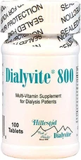 Hillestad Labs  800 Multi-Vitamin Supplement for Dialysis Patients, 100 Tablets,