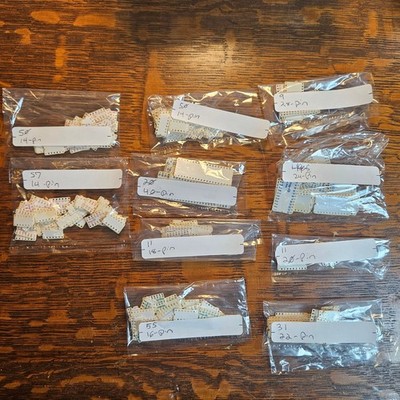 Wrap-ID Vintage IC Socket tags Connector Label. Multiple Sizes By Lot.
