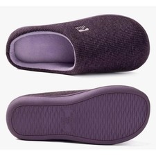 NEW Rockdove Purple Knit Slippers Women's Small 5-6 Cozy Slides Clog Warm NWOB