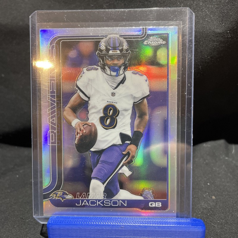 Topps Chrome 2025 Refractor Lamar Jackson Baltimore Ravens NFL #24