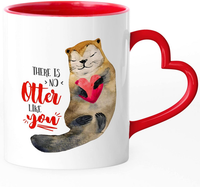 Tasse Mit Herz-Henkel Und Liebes-Spruch There Is No Other Like You Otter Geschen