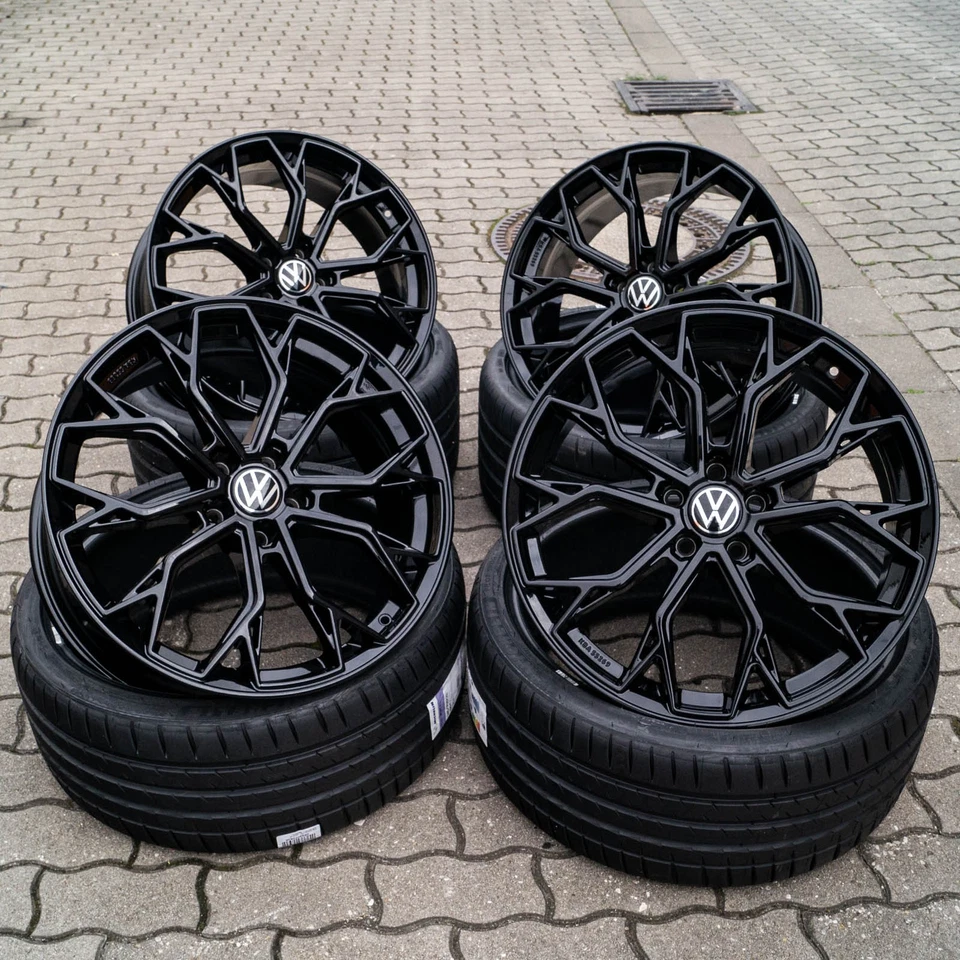 19 Pollici Cerchi RW03 per VW Golf 8 8R Gti GTD Clubsport 7R 7 T Roc R Nero - Immagine 2 di 4