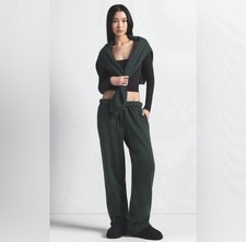 NWT SKIMS Spruce, Cotton Fleece Sweatpants Size S Ret. 88