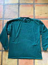 Vintage 90s Fremantle Action Wear Forest Green Long Sleeve Shirt XL USA made