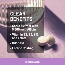 Garlic Extract 5,500 Mcg Allicin Supplement - Healthy Cholesterol & Blood Pre...