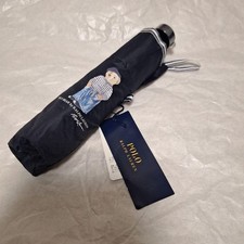 Ralph Lauren Polo Women Accessories Folding Umbrella Rain Navy Blue With Tag Lim