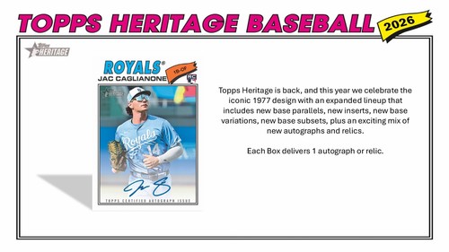 Jacob Misiorowski MIL 2026 Topps HERITAGE (20 MEGABox) Player Break#4 - Picture 2 of 5
