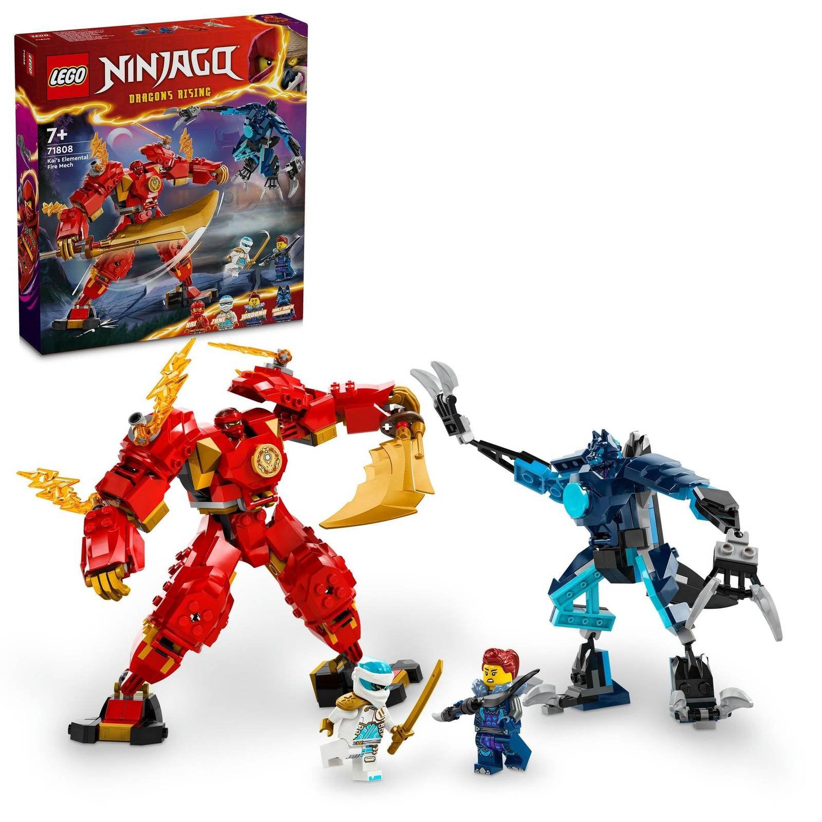 Lego Boys Golden/Red Ninjago 71808 Kais Elemental Fire Mech - Image 7
