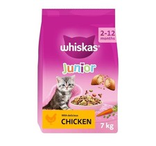 Whiskas Junior Chicken 7 kg Bag, Kitten Cat Dry Food - Pack May Vary 3.43 per kilo