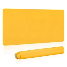 31"x15" Large Desk Mat, PU Leather Dual Side Large Desk Pad, Yellow