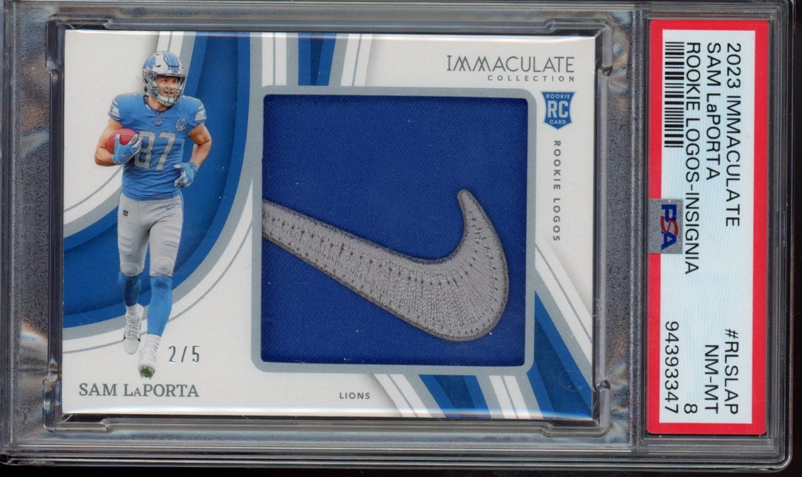 Sam LaPorta Panini Immaculate Collection Rookie Logos #RLSLAP Insignia