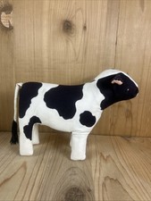 Plush Cow White With Dark Brown Spots 7x10x2.5  Handmade