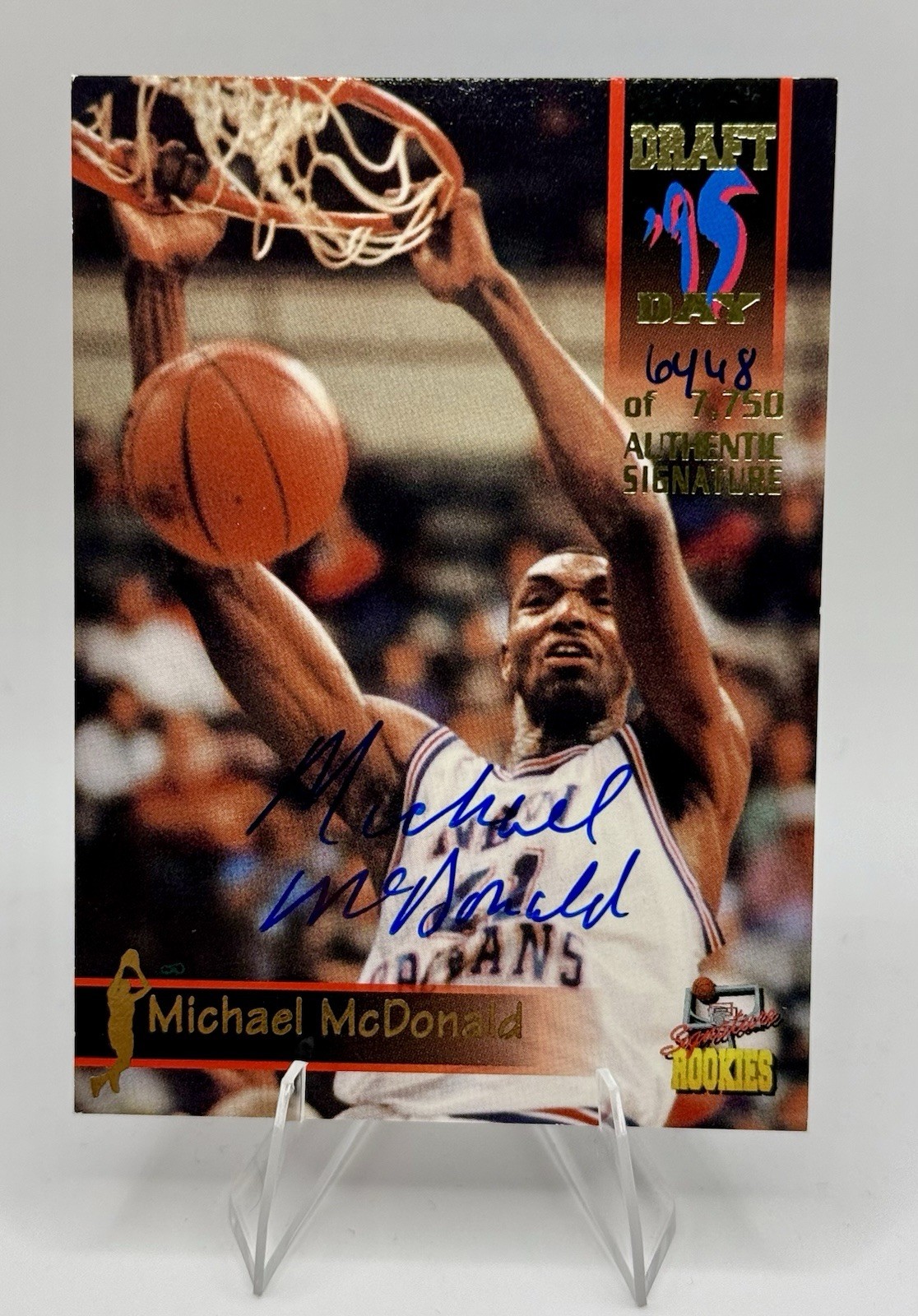 1995 Signature Rookies Draft Day Michael McDonald #33 Authentic Signatures/7750