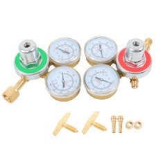 CGA 510 CGA540 Oxygen Acetylene Gas Regulator Welding Cutting Torch Dual Gauge