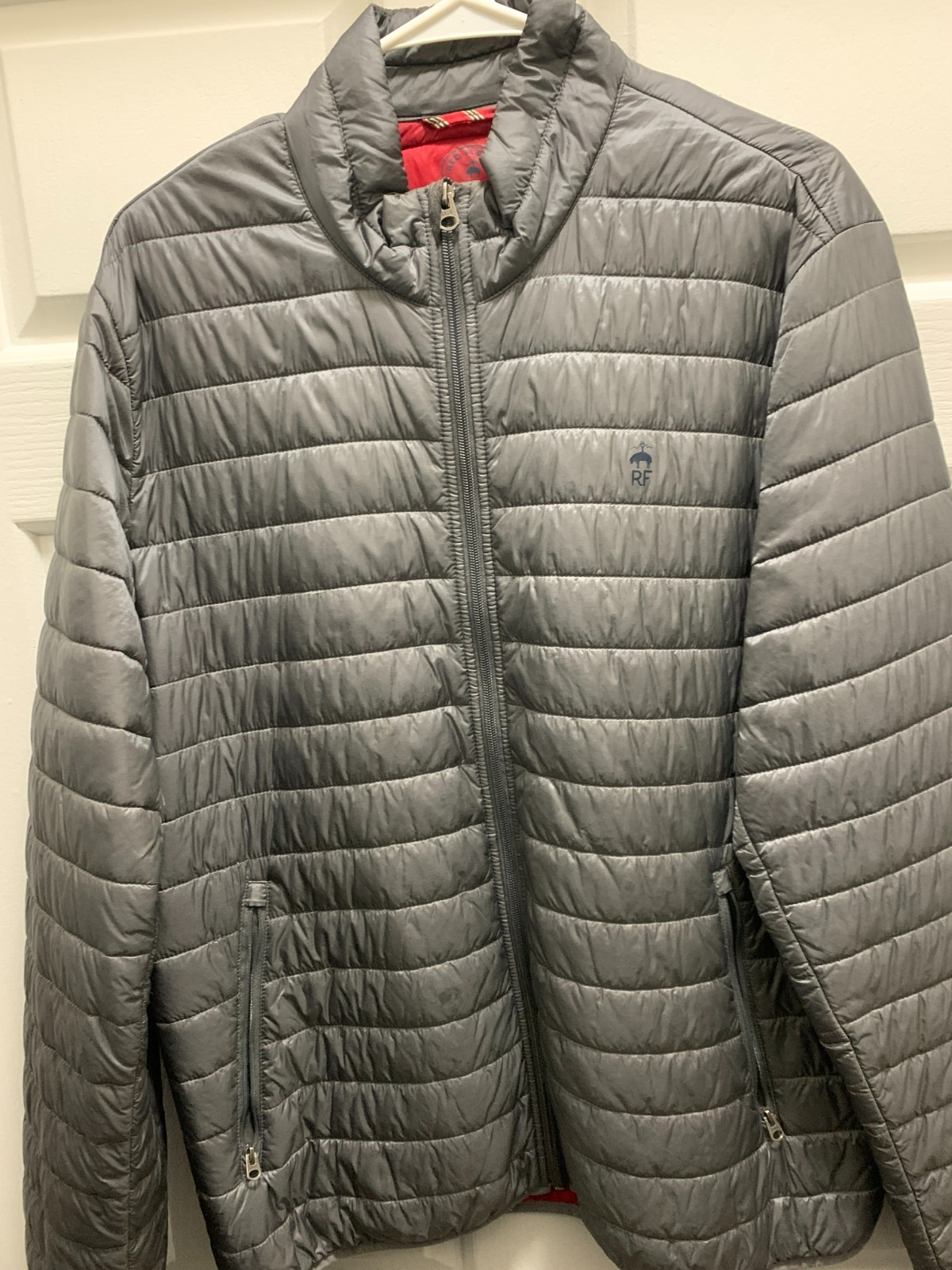 Brooks Brothers Duck Down Puffer Jacket Men’s XL Grey