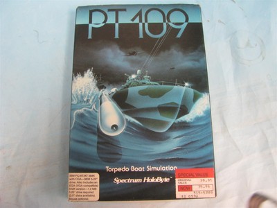 VINTAGE 1987 PT-109 Torpedo Boat Simulation MacIntosh MAC (IBM 5.25) - FREE SHIP