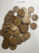 1913 (P) LINCOLN WHEAT CENT ROLL, 50 coins, G/VG condition