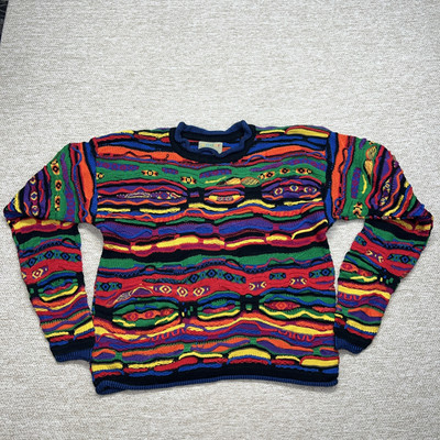 COOGI Australia 3D Textured Knit Sweater Biggie Multicolored, Women Med /Large