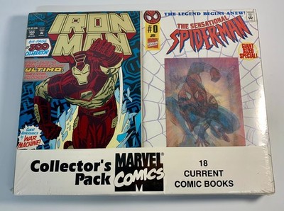 Marvel Comics Collectors Pack 18 Comics In One Iron Man #300 Spiderman #0 Jan