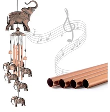 Elephant Wind Chimes Copper Wind Chimes Elephant Decor Garden Gifts