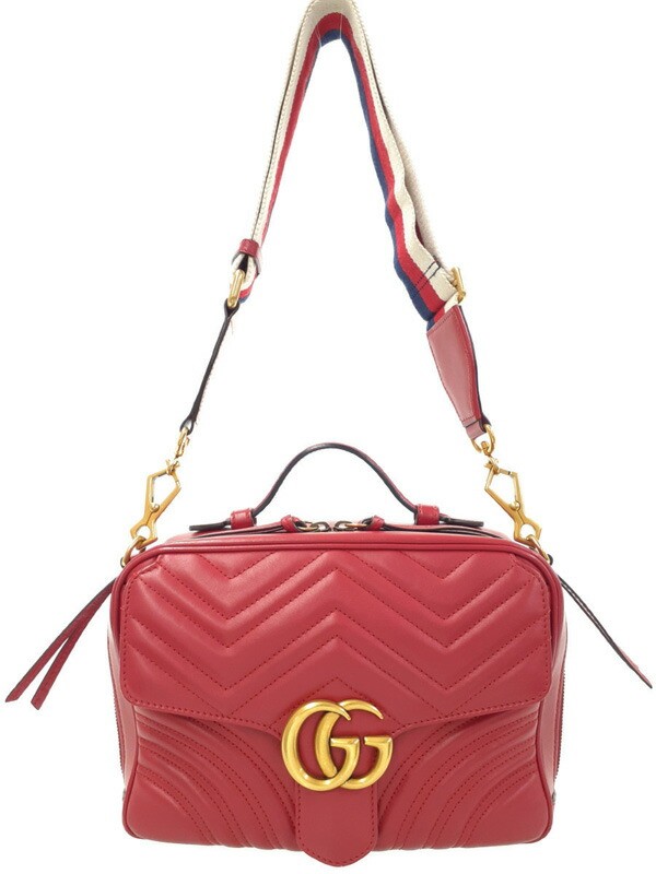 Gucci GG Marmont 2-Way Shoulder Bag 498100 in Black T863