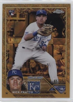 2023 Gilded Collection Gold Wave Refractor 65/75 Nick Pratto #33 Rookie RC 0hk3