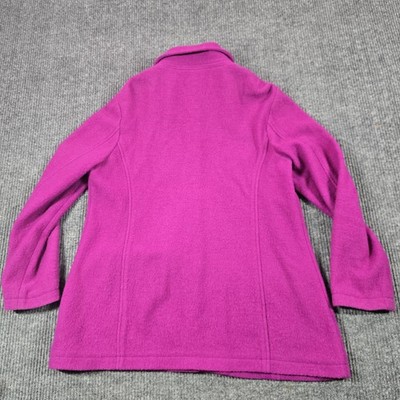 L.L.Bean Coat Womens L Purple Bellandi Italian Boiled Wool