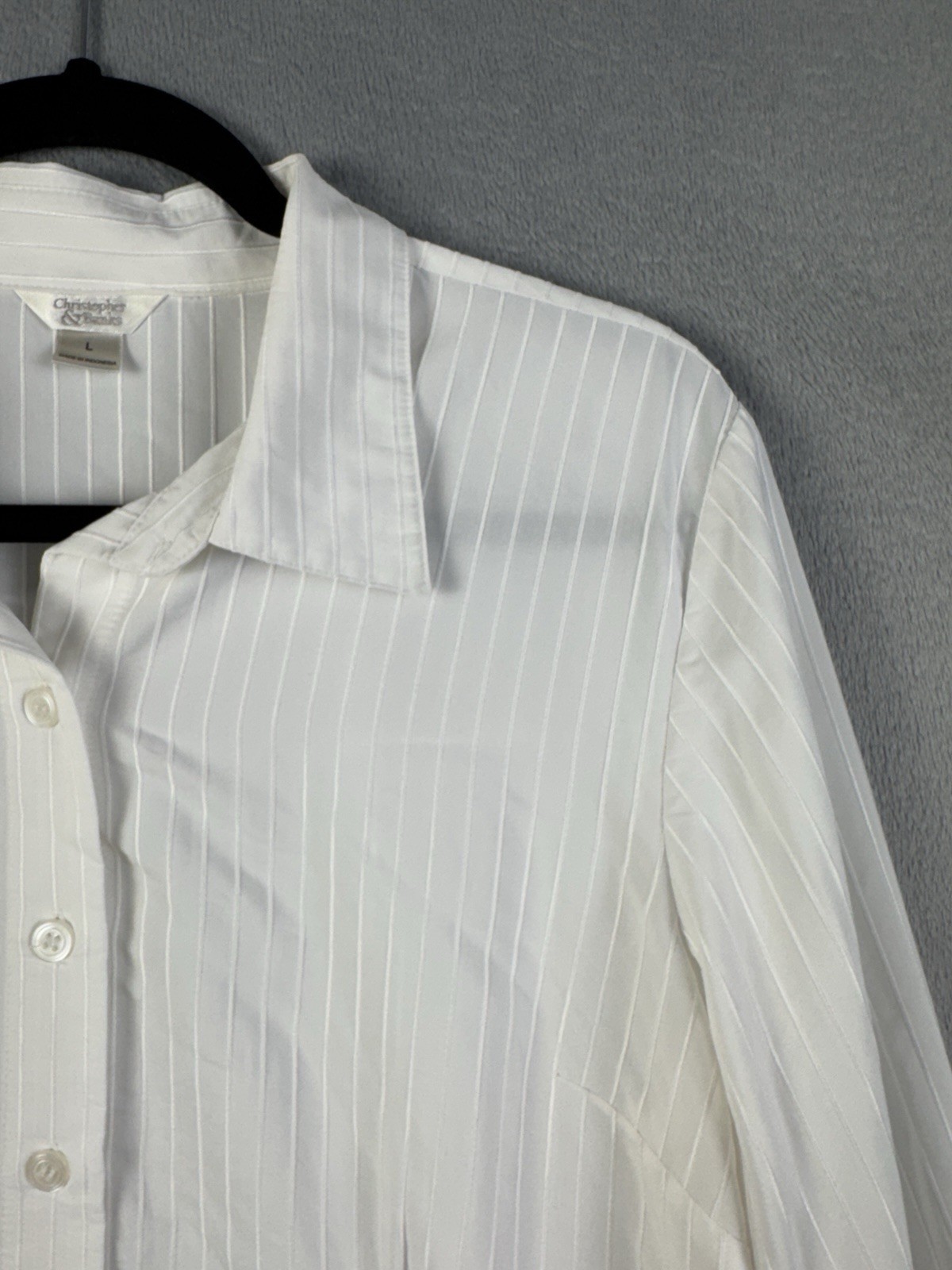 Christopher & Banks Solid White Button Down Blous… - image 3