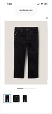 Gymboree Boys Black Corduroy Pants Button Closure Pockets Solid Pattern