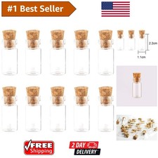 Elegant 10-Pack 1ML Empty Glass Bottles with Corks: Craft Wedding Essentials