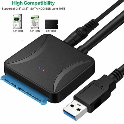 SATA to USB 3.0 Cable SATA III Hard Drive Adapter Converter for 2.5'' 3.5'' SSD HD